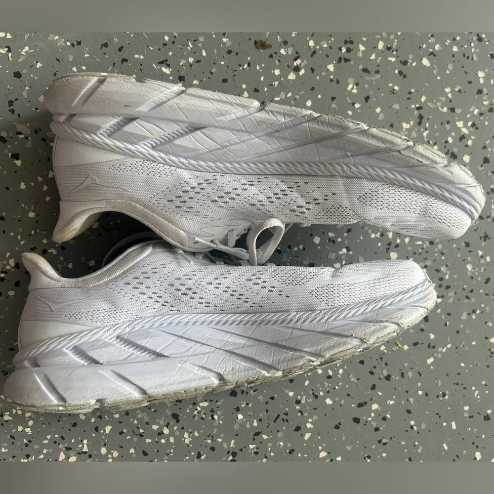 HOKA Clifton 7 men’s white size 12 - Picture 5 of 7